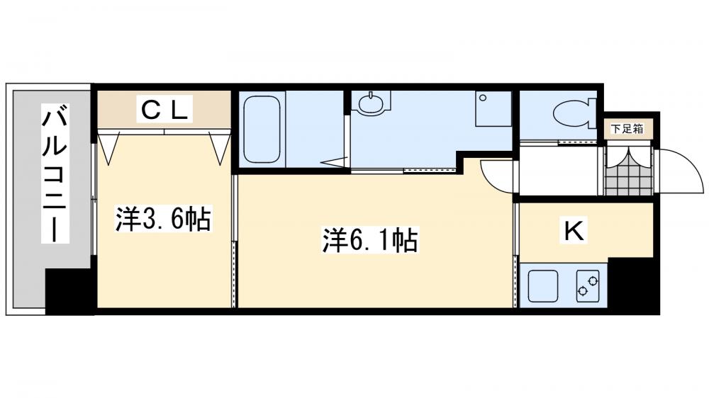 北九州市八幡西区力丸町のマンションの間取り