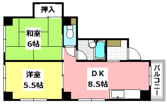 摂津市香露園のマンションの間取り