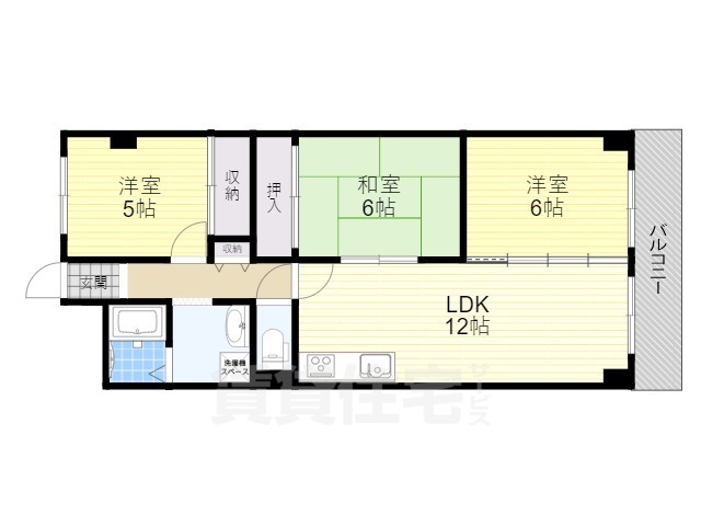 サンハイツ逆瀬川の間取り