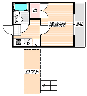 習志野市谷津のアパートの間取り