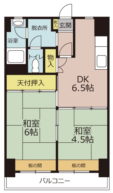 九番団地3号棟の間取り