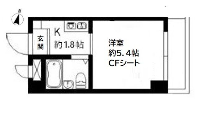 千葉市稲毛区園生町のマンションの間取り