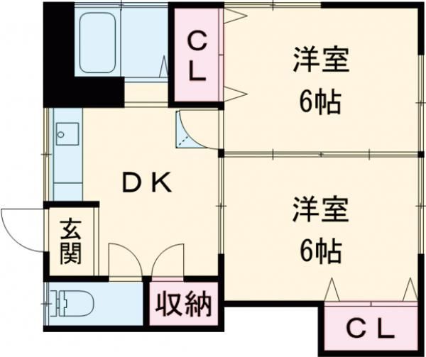 第6江口アパートの間取り