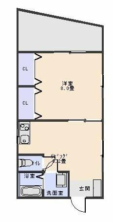 コーポ亀川中央の間取り