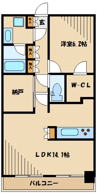 キュロコ玉川学園　東棟の間取り