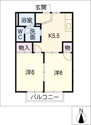 メゾン園　Ａ棟の間取り