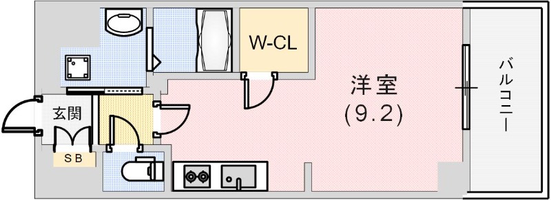 プレサンス神戸水木通ルミエスの間取り