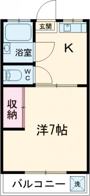 【コーポ第一大木の間取り】