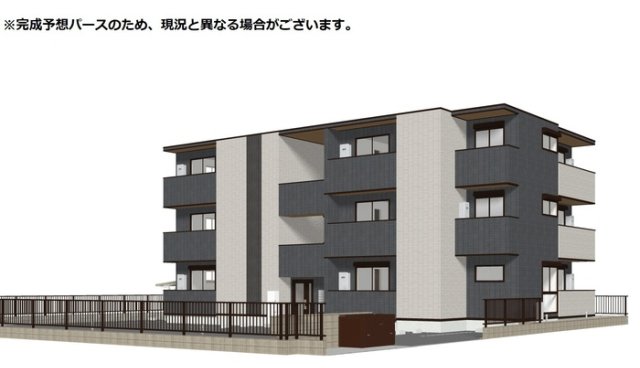 栗東市北中小路のアパートの建物外観