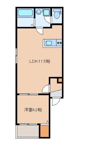 福岡市東区和白のアパートの間取り