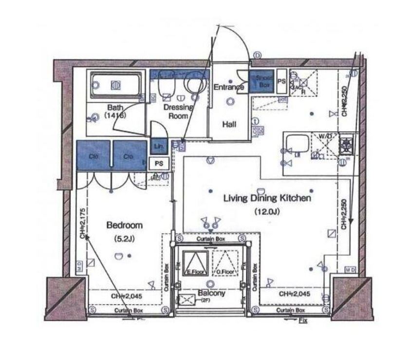 港区高輪のマンションの間取り