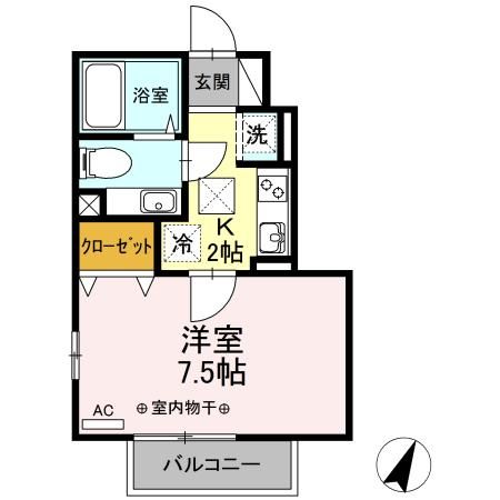 須賀川市和田のアパートの間取り