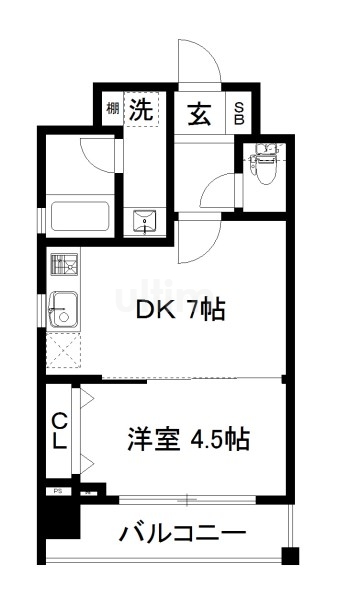 ベラジオ京都七条ウエストの間取り