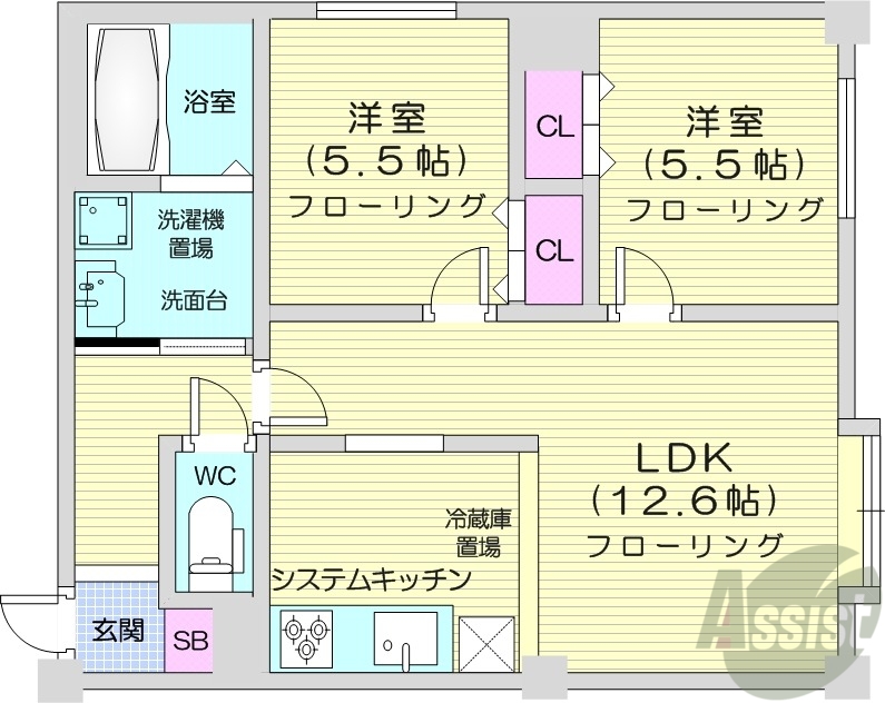 ハイコート北23の間取り