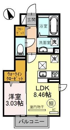 姫路市増位本町のアパートの間取り