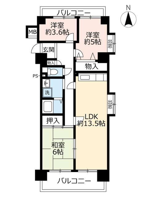 ＵＲアーバンラフレ志賀の間取り