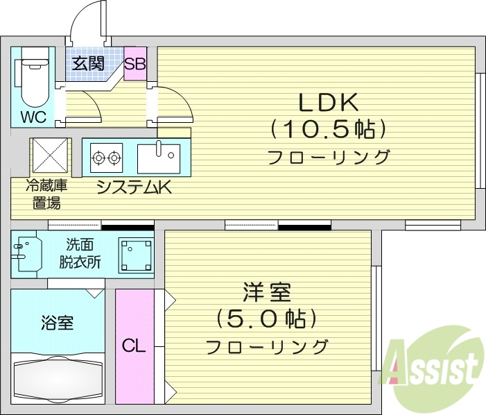 (仮)ブリスS2E2の間取り