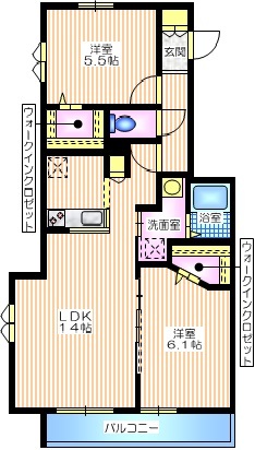 鎌倉市稲村ガ崎のマンションの間取り