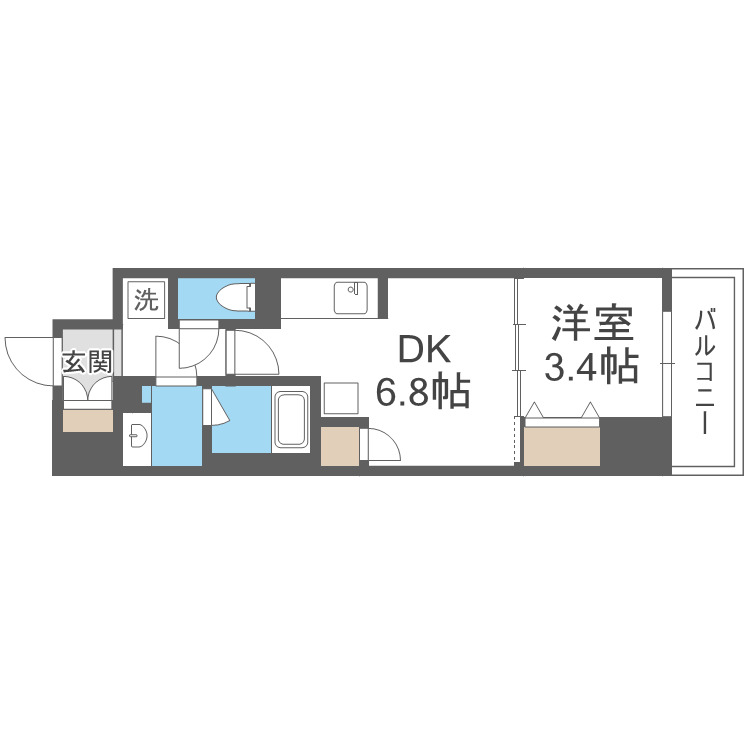 Dimora靭公園の間取り