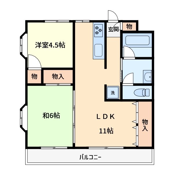 【さいたま市浦和区上木崎のマンションの間取り】