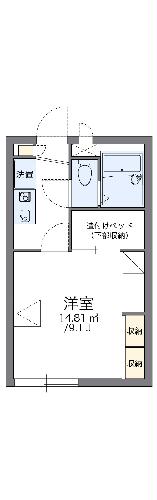 レオパレスグランデペスカの間取り