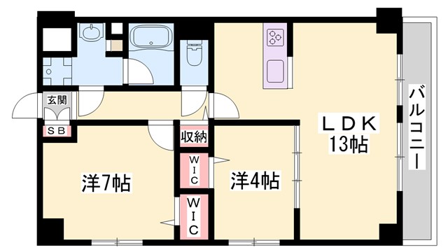 フランディル・オーラ五軒邸の間取り