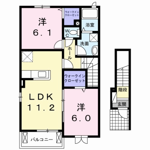 熊本市東区戸島西1丁目の間取り