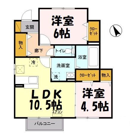 シュエット赤山２の間取り