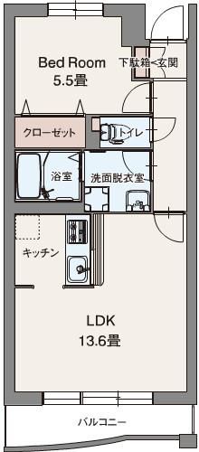 八王子市西片倉のマンションの間取り