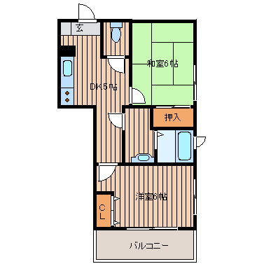 横浜市神奈川区子安通のマンションの間取り