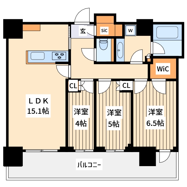 ザ ヨコハマ フロント タワーの間取り