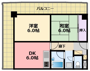 西宮市甲子園口北町のマンションの間取り