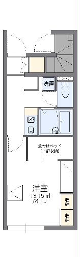 レオパレスコンフォート藍住の間取り