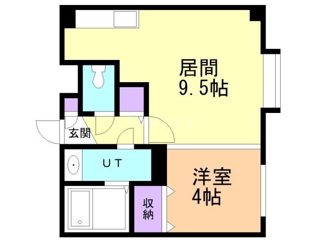 札幌市中央区北二条東のマンションの間取り