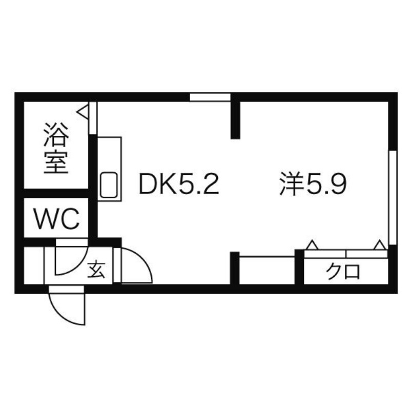 札幌市手稲区前田十条のアパートの間取り