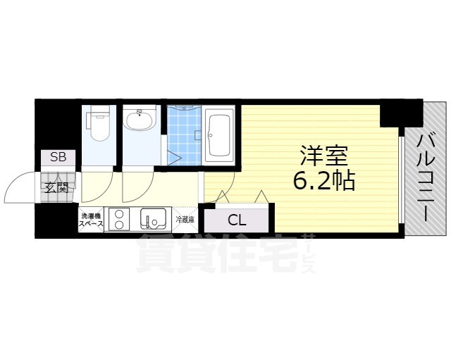 名古屋市中区新栄のマンションの間取り