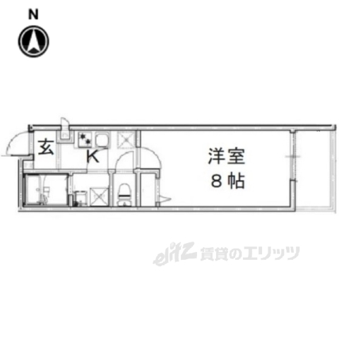 京都市南区東九条明田町のアパートの間取り