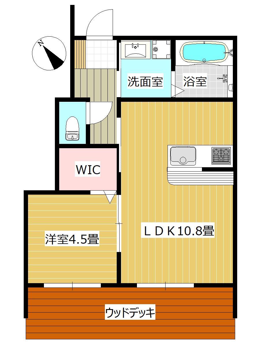 フラットヒルズ大木の間取り