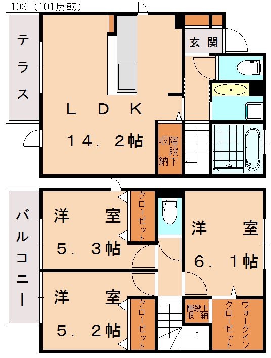 D-room古賀駅東の間取り