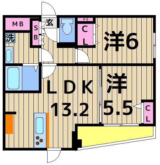 クレストコート綾瀬の間取り