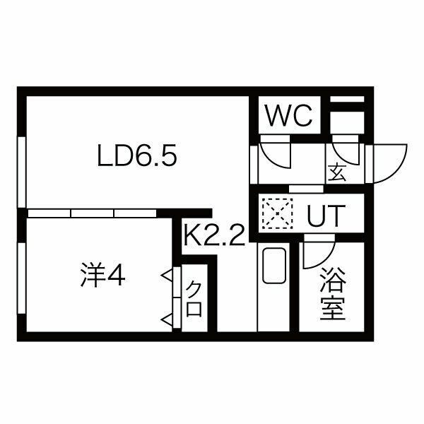 札幌市西区西町南のマンションの間取り