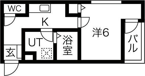 尼崎市東七松町のアパートの間取り