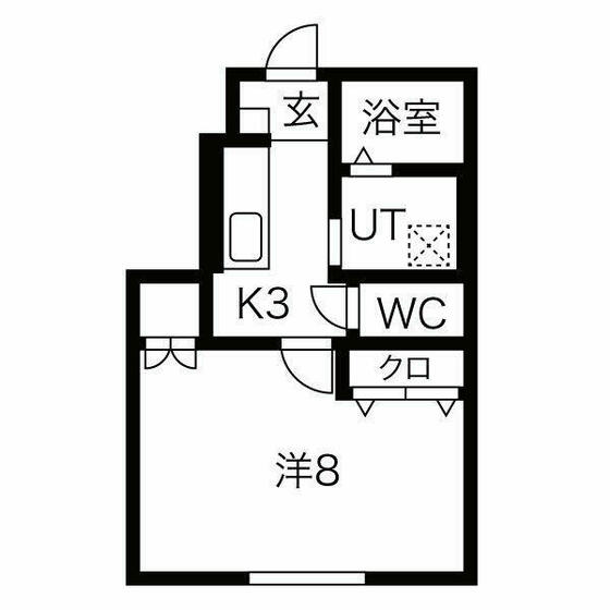 ワンリッチ上野町Ａ　１０３の間取り