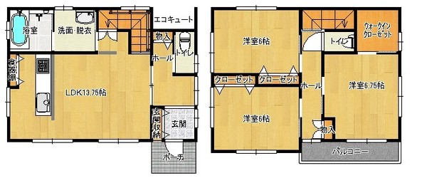 【西村山郡河北町谷地ひな市のその他の間取り】