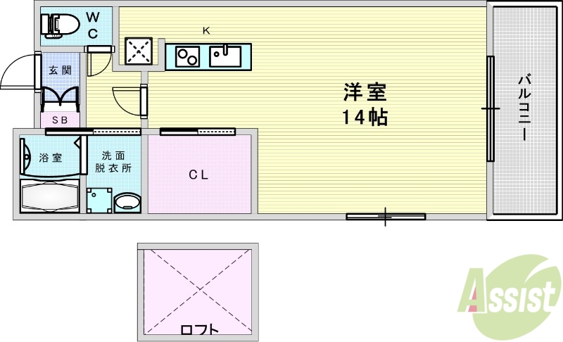 箕面市彩都粟生南のマンションの間取り