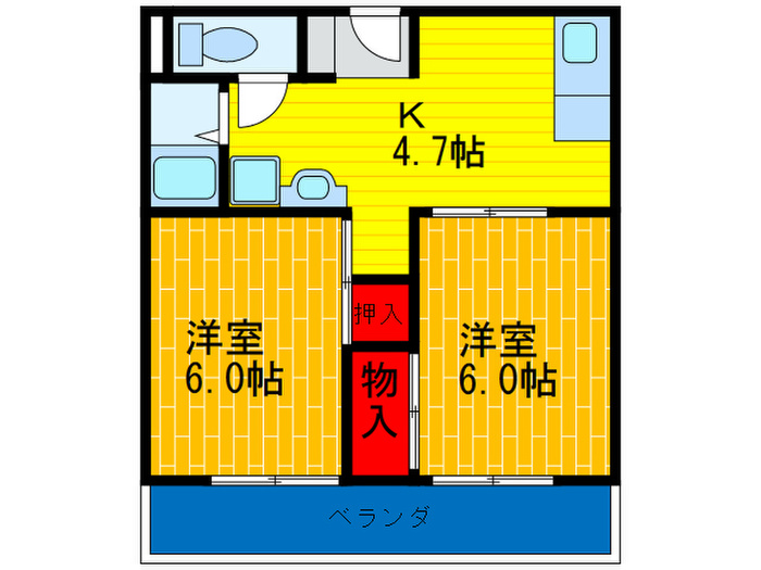 澤仁ハイツの間取り写真