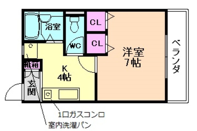 プチシャンブル箕面の間取り