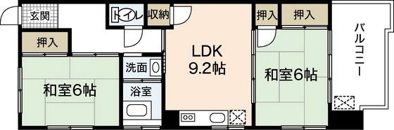 【広島市中区大手町のマンションの間取り】