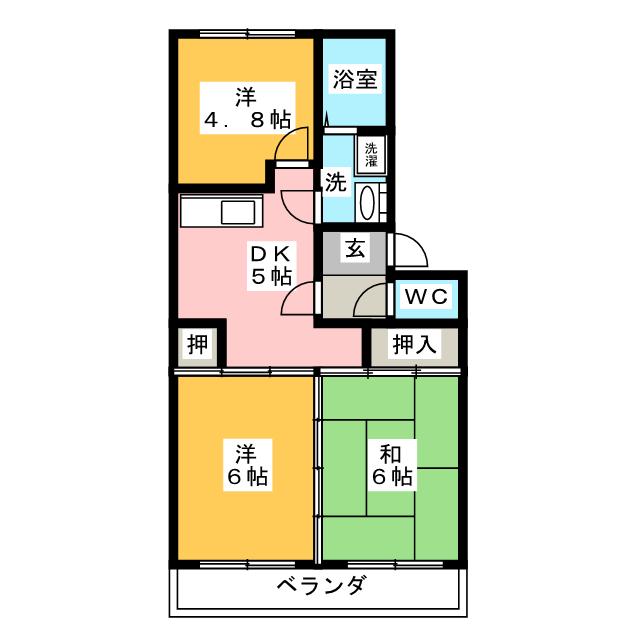 サンローヤル藤浪の間取り