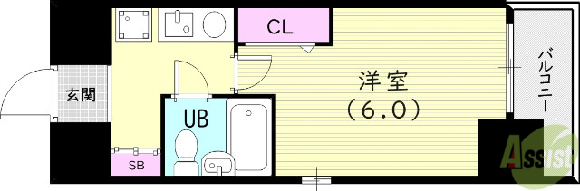 西宮市和上町のマンションの間取り